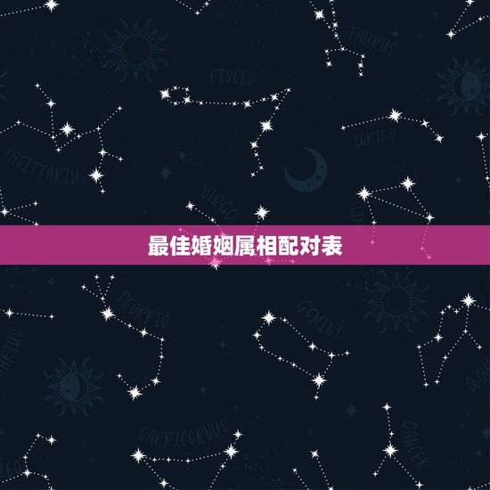 最佳婚姻属相配对表,十二生肖最佳婚姻搭配有哪些 最佳婚姻属相配对表,十二生肖最佳婚姻搭配有哪些
