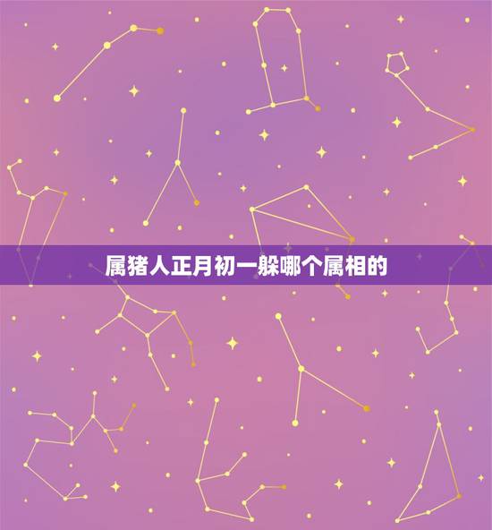 属猪人正月初一躲哪个属相的,属猪的 今年犯太岁 怎么化解呢 属猪人正月初一躲哪个属相的,属猪的 今年犯太岁 怎么化解呢