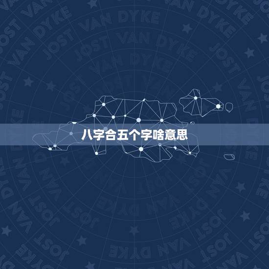 八字合五个字啥意思，八字有五个字相合，可以结婚吗