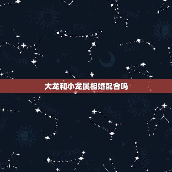 大龙和小龙属相婚配合吗，男属龙和女属龙配吗