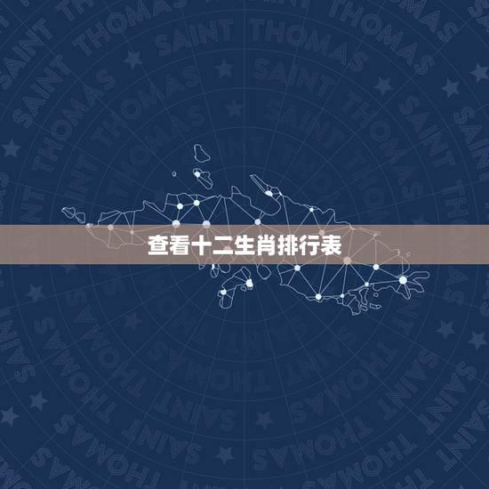 查看十二生肖排行表，十二生肖年份表排序