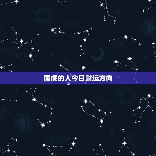 属虎的人今日财运方向