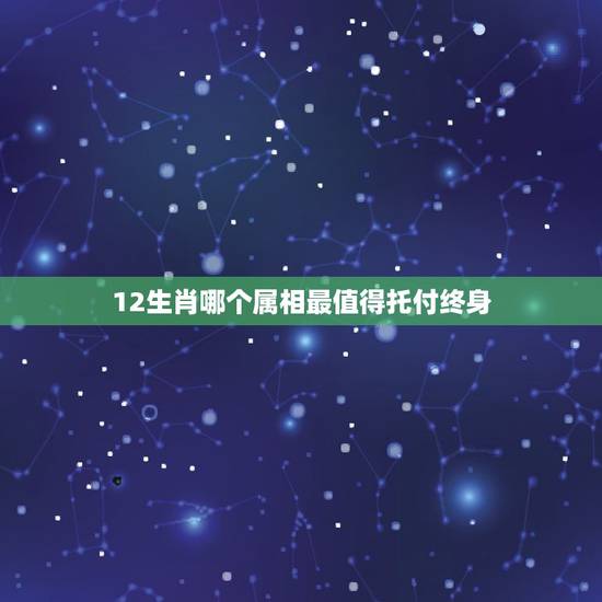 12生肖哪个属相最值得托付终身，属蛇的和什么属相最般配