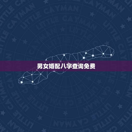 男女婚配八字查询免费，男女合婚八字？