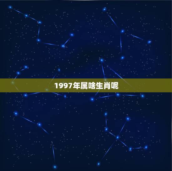 1997年属啥生肖呢，1997年属什么生肖？