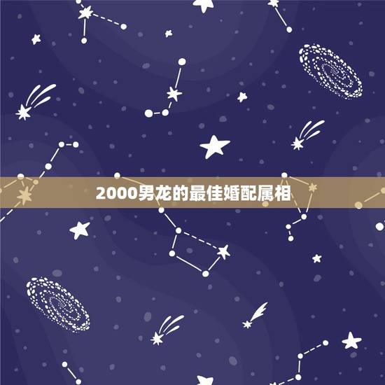 2000男龙的最佳婚配属相,属龙人最佳婚配属相是哪个? 2000男龙的最佳婚配属相,属龙人最佳婚配属相是哪个?