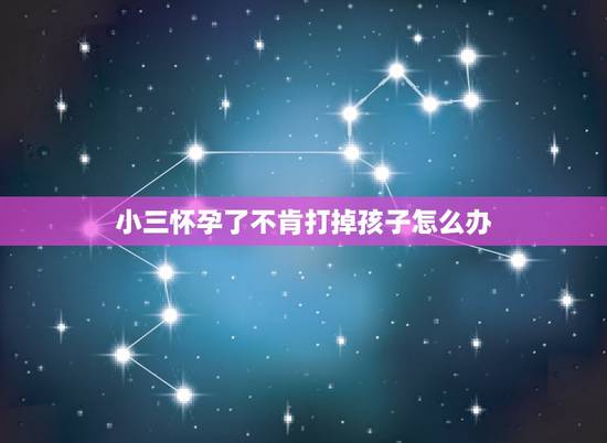 小三怀孕了不肯打掉孩子怎么办,小三怀孕了原配该怎么办 妻子怎么处理比较 小三怀孕了不肯打掉孩子怎么办,小三怀孕了原配该怎么办 妻子怎么处理比较