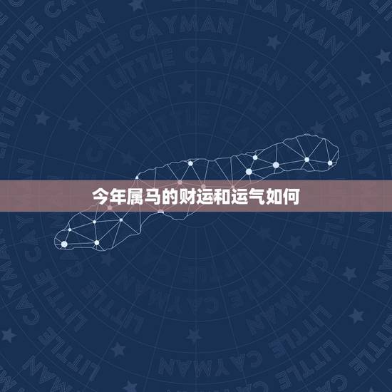 今年属马的财运和运气如何，属马的人一生的命运是怎么样的