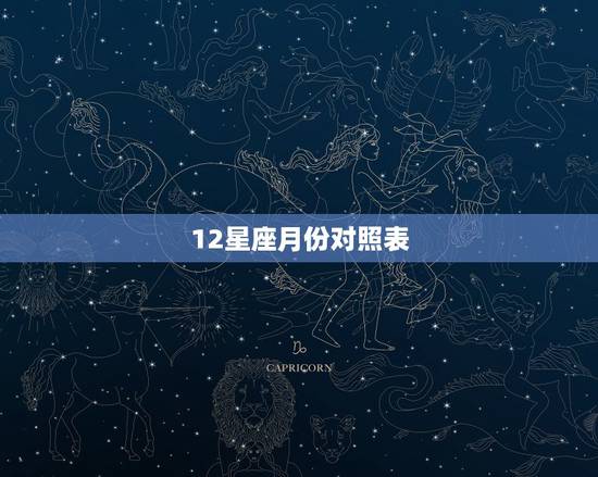 12星座月份对照表,十二星座按月份排列怎么排? 12星座月份对照表,十二星座按月份排列怎么排?
