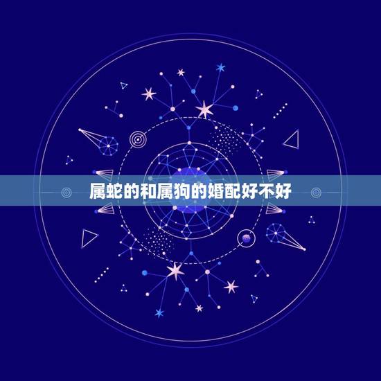属蛇的和属狗的婚配好不好，属蛇的和属狗的婚姻相配吗？