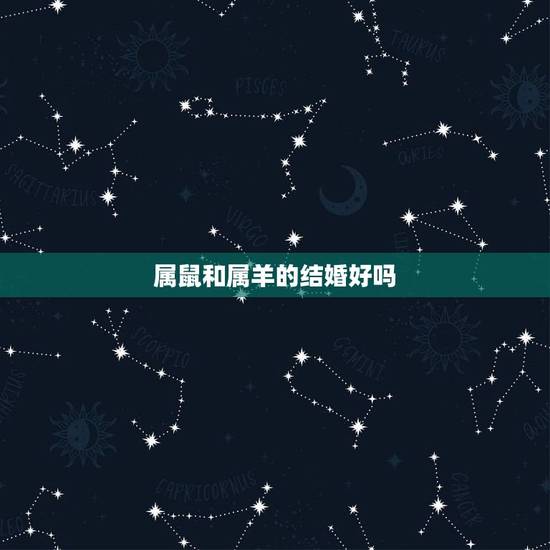 属鼠和属羊的结婚好吗，两个属鼠的结婚好吗