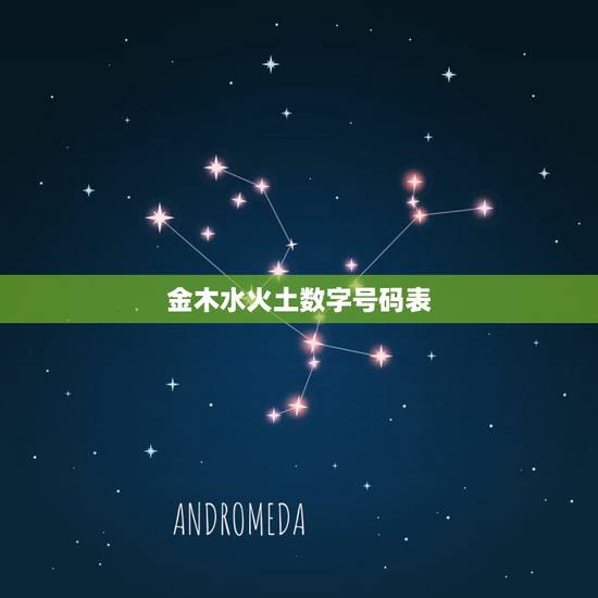 金木水火土数字号码表 金木水火土五行查询表