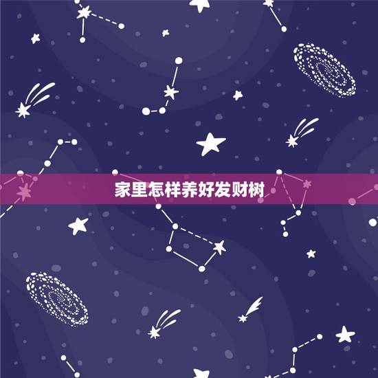 家里怎样养好发财树，如何养好发财树