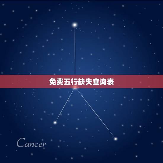 免费五行缺失查询表 免费测试自己五行缺什么 免费五行缺失查询表 免费测试自己五行缺什么