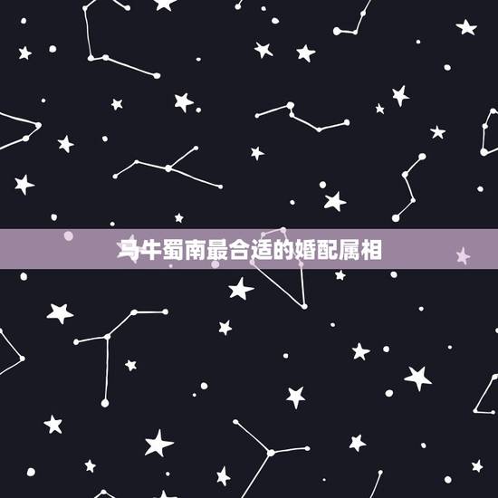 马牛蜀南最合适的婚配属相，属马和属牛的可以在一起么？