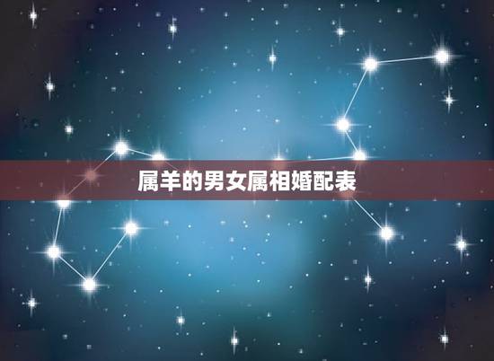 属羊的男女属相婚配表，属羊人婚配大吉属相是哪些