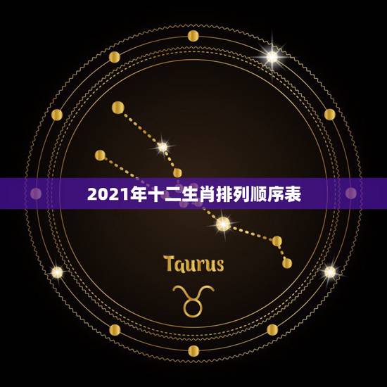 2021年十二生肖排列顺序表，2021年十二生肖最吉排名