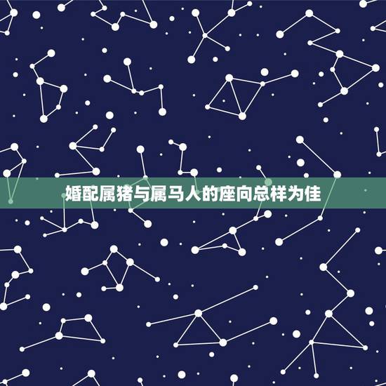 婚配属猪与属马人的座向总样为佳，属马的和属猪的婚姻如何