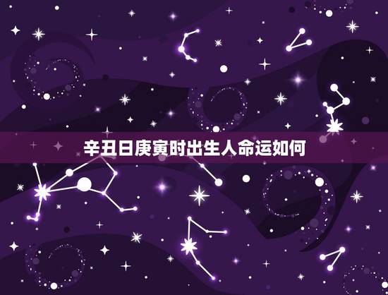 辛丑日庚寅时出生人命运如何,辛丑辛卯拱贵的案例 辛丑日庚寅时出生人命运如何,辛丑辛卯拱贵的案例