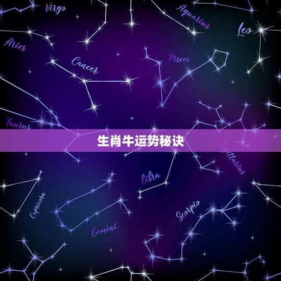 生肖牛运势秘诀，2010年牛的运势怎么样