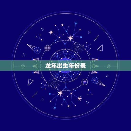 龙年出生年份表,属龙男最怕几月出生 龙年出生年份表,属龙男最怕几月出生