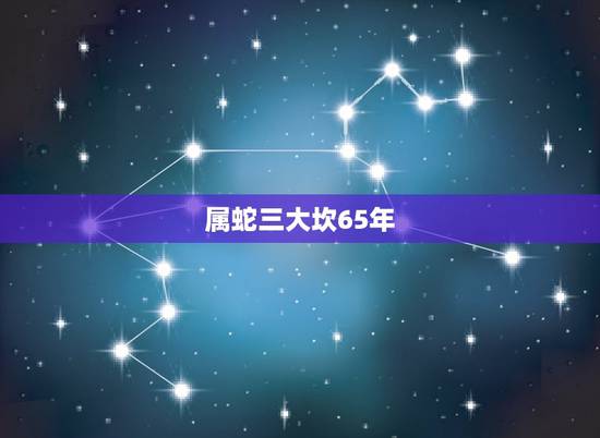 属蛇三大坎65年，属蛇人55岁有一劫难