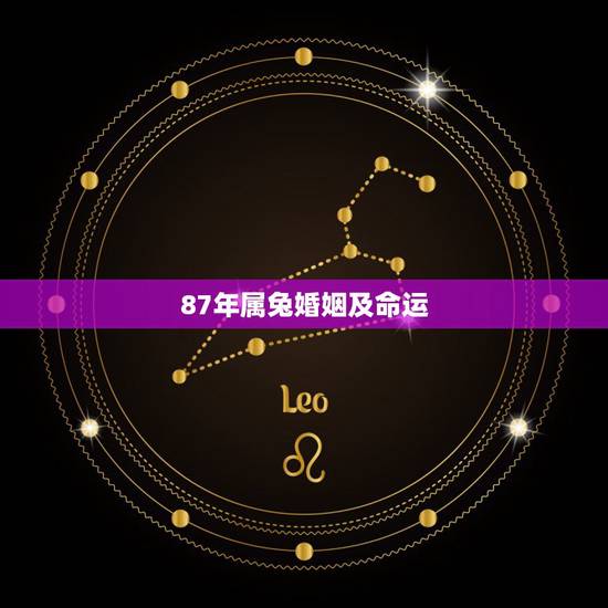 87年属兔婚姻及命运 1987属兔的一生婚姻 87年属兔婚姻及命运 1987属兔的一生婚姻