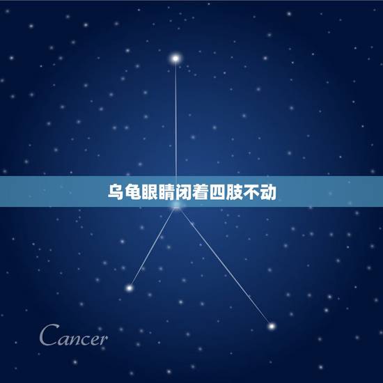 乌龟眼睛闭着四肢不动，乌龟一直缩着头，眼睛闭着，四肢僵硬，一动不动的T