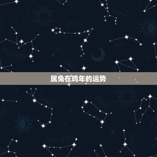 属兔在鸡年的运势，属兔人2017年鸡年运势？
