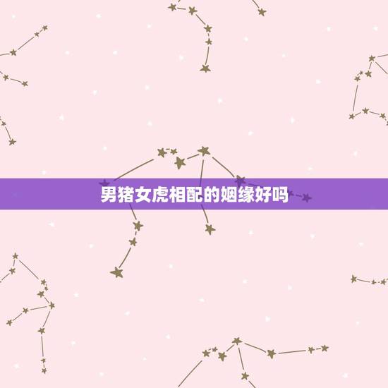 男猪女虎相配的姻缘好吗，男属猪和女属虎相配吗？
