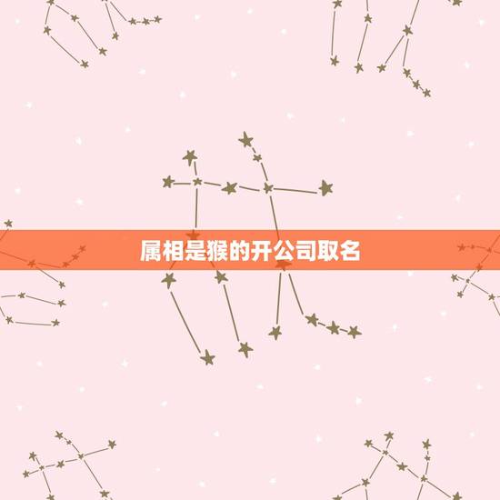 属相是猴的开公司取名，生肖属猴农历四月十五公司名字要怎么取