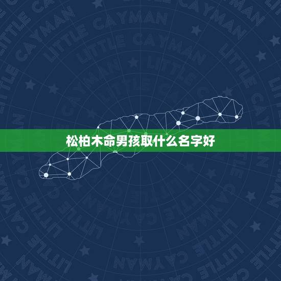 松柏木命男孩取什么名字好，松柏木命男孩姓李取什么名好