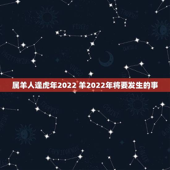 属羊人逢虎年2022 羊2022年将要发生的事