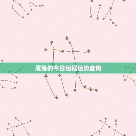 属兔的今日运程运势查询，属兔今天运气
