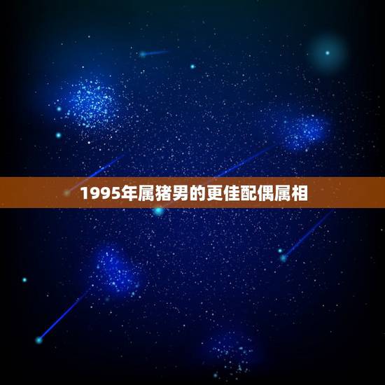 1995年属猪男的更佳配偶属相，男猪1995女牛1997婚配