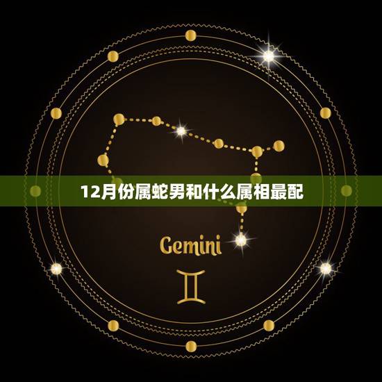 12月份属蛇男和什么属相最配，属蛇的男人和什么属相最配？