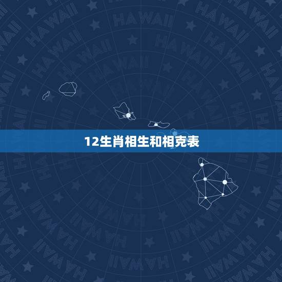 12生肖相生和相克表，12生肖相生与相克表
