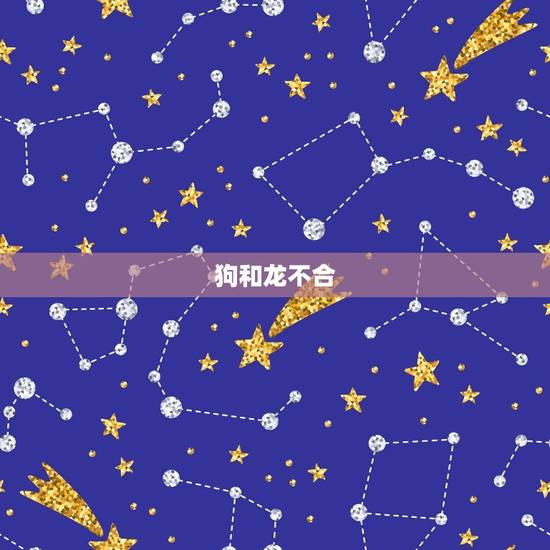 狗和龙不合 狗和龙不合