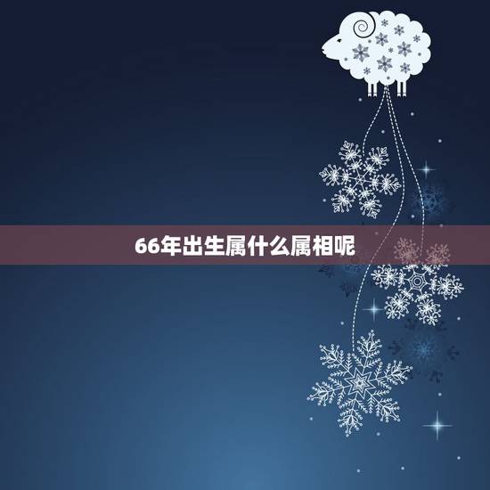 66年出生属什么属相呢，1966年出生的人属什么