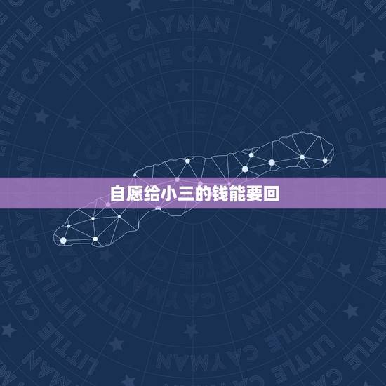 自愿给小三的钱能要回,为什么男的自愿把钱给小三,他老婆去向小三要钱打官 自愿给小三的钱能要回,为什么男的自愿把钱给小三,他老婆去向小三要钱打官