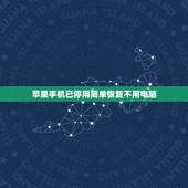 苹果手机已停用简单恢复不用电脑，苹果出现已停用，不用电脑可以恢复正常吗