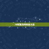 78年属马何时走大运，78年属马何时走大运