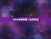 1994年属狗男一生的命运，男性1994年属狗今年10月16的命运