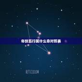 年份五行属什么命对照表，金木水火土年份对照表