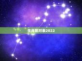 生肖配对表2022，12生肖相生相克表
