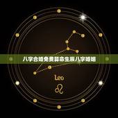 八字合婚免费算命生辰八字婚姻 八字测命运和财运