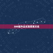 500强外企女高管英文名，女生的英文名。要很有女强人的感觉 最好独一无