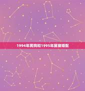 1994年男狗和1995年属猪婚配，1994年属狗的婚配1995属猪好
