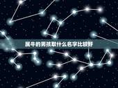 属牛的男孩取什么名字比较好，属牛的男孩取什么名字好