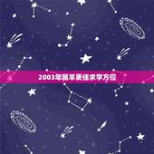 2003年属羊更佳求学方位，79年属羊人办公桌方位